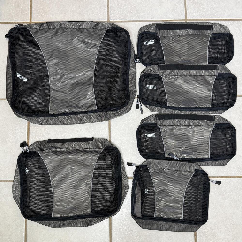 EBags Gray Packing Cube Set 6 Piece Accessory Bags Travel Organizer